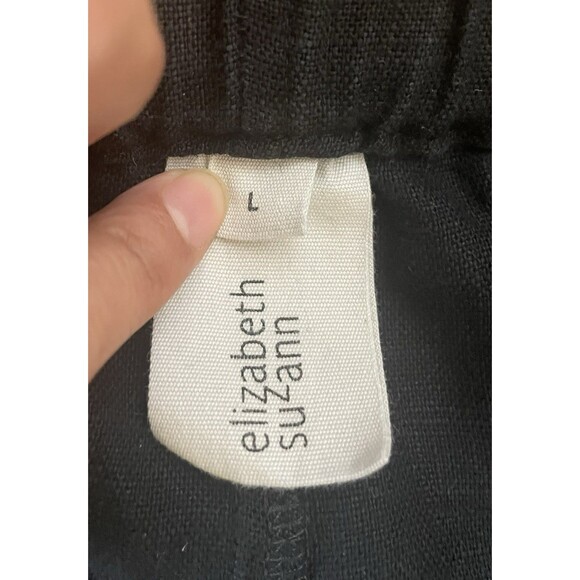 Elizabeth Suzann Set Georgia Tee Andy Trouser 100% Linen Size L/XL Black - Picture 10 of 14